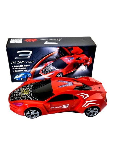 Battery Operated Spider Racing Car Toy 360 Degree Rotation With Music And Lights