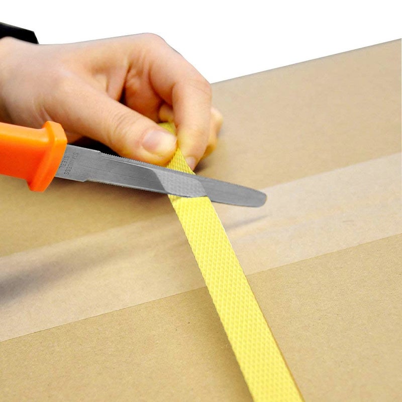 CANARY Cardboard Cutter with Safe Cover, Safety Box Cutter Box Opener Tool, Serrated Japanese Stainless Steel Blade, Orange, Made in JAPAN - Image 5