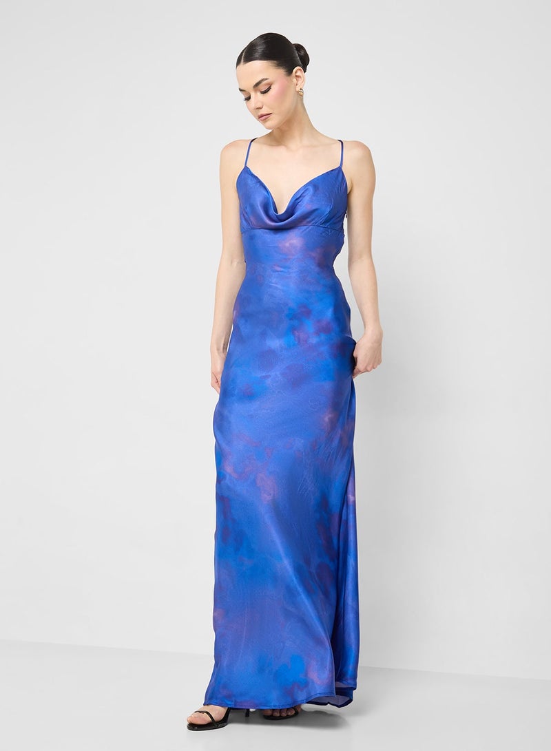 جينجر فستان ساتان بحمالات رفيعة - Image 5