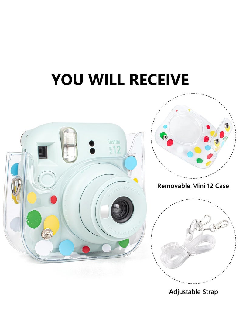 KASTWAVE Case for Fuji Instax Mini 12, PVC Protective Case for Fujifilm Instax Mini 12 Instant Camera, with Adjustable Shoulder Strap  - Image 2