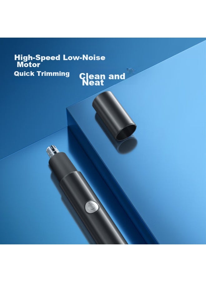 FLYCO Feike Borui Nose Hair Trimmer, Electric Men's Nose Hair Clipper, Portable Rechargeable Nose Hair T Tool, Mini Scissors, Nasal Cleaner, Pn1255 Space Gray - Image 3