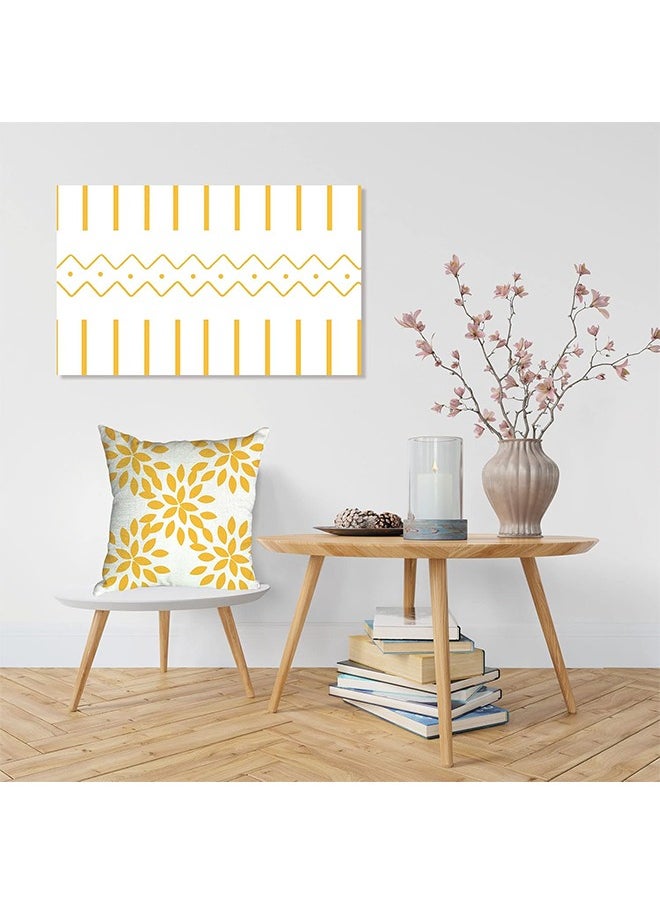 HY - Pillow Covers 18x18 Set of 4, Modern Sofa Throw Pillow Cover, Decorative Outdoor Linen Fabric Pillow Case for Couch Bed Car Home Sofa Couch Decoration 45x45cm (Yellow, 18x18, Set of 4) - Image 1