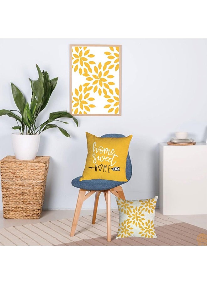 HY - Pillow Covers 18x18 Set of 4, Modern Sofa Throw Pillow Cover, Decorative Outdoor Linen Fabric Pillow Case for Couch Bed Car Home Sofa Couch Decoration 45x45cm (Yellow, 18x18, Set of 4) - Image 1