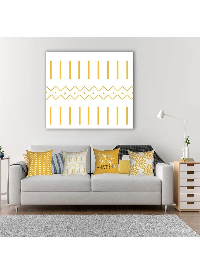HY - Pillow Covers 18x18 Set of 4, Modern Sofa Throw Pillow Cover, Decorative Outdoor Linen Fabric Pillow Case for Couch Bed Car Home Sofa Couch Decoration 45x45cm (Yellow, 18x18, Set of 4) - Image 1