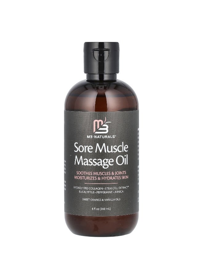 M3 Naturals M3 Naturals, Sore Muscle Massage Oil, Sweet Orange & Vanilla, 8 fl oz (240 ml)  - Image 1