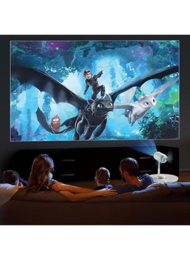 جهاز عرض ذكي محمول بنظام أندرويد 13 – تركيز وتصحيح تلقائي – بث 4K، سطوع 4000 لومن، واي فاي وبلوتوث، حامل تلسكوبي - Image 4