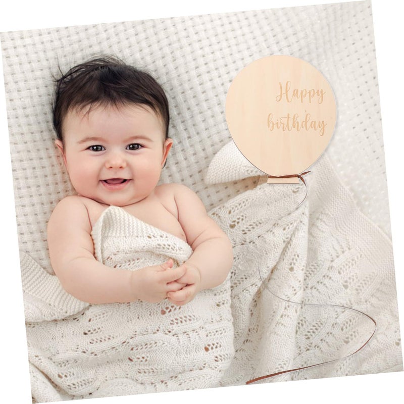 Wooden Monthly Growth Cards For Newborn Photography Signs First Year Photo Props 2 Pieces Set - Image 3