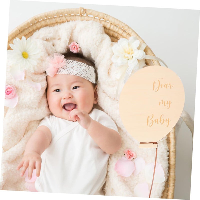 Wooden Monthly Growth Cards For Newborn Photography Signs First Year Photo Props 2 Pieces Set - Image 4