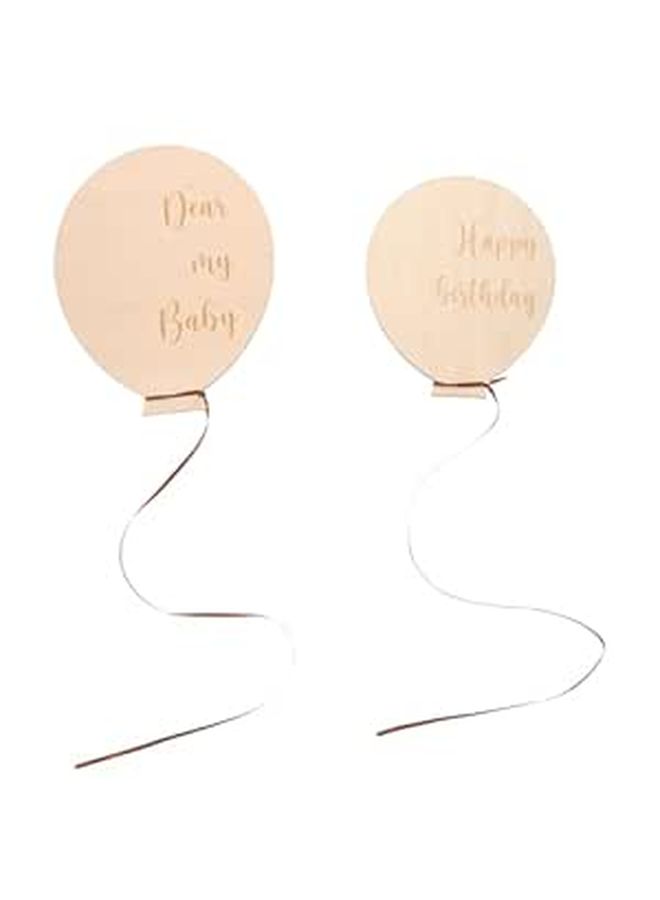 Wooden Monthly Growth Cards For Newborn Photography Signs First Year Photo Props 2 Pieces Set - Image 1