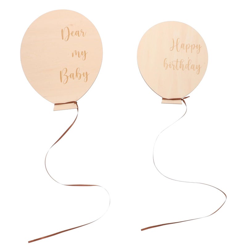 Wooden Monthly Growth Cards For Newborn Photography Signs First Year Photo Props 2 Pieces Set - Image 2