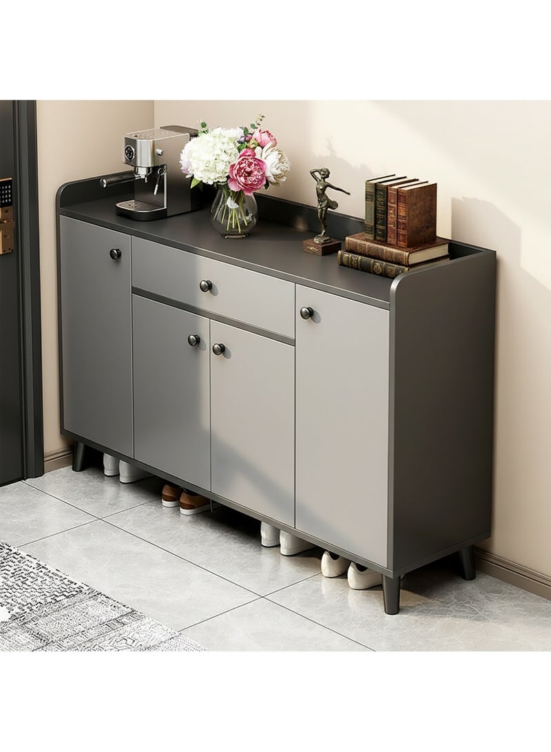 AGD Coffee Corner Cabinet, Versatile Side Cabinet, with Drawer and Closed Storage Shelves, 120×30×84cm / gray - Image 2