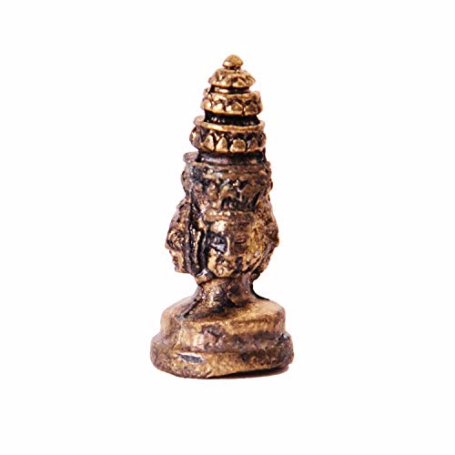 Purpledip Rare Miniature Statue Four Face Bramha (Phra Phrom) Statue, Unique Collectible Gift (11397) - Image 2