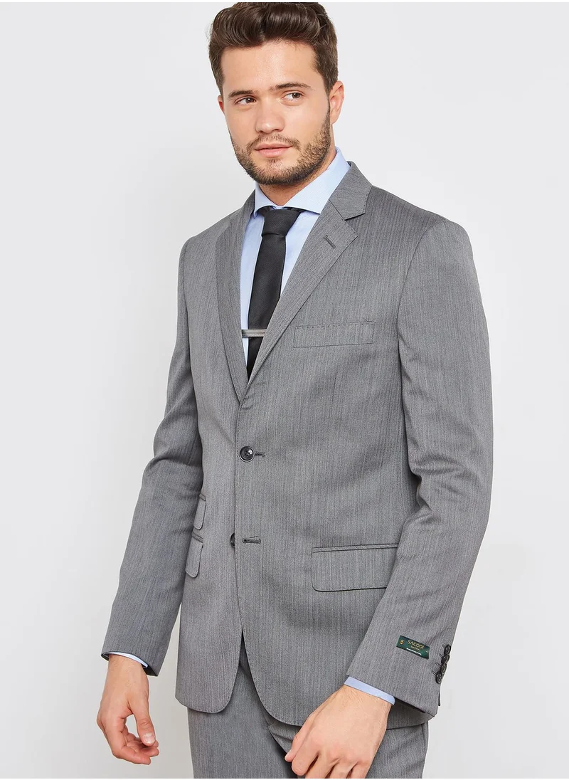 Sacoor Brothers Herringbone Serge Slim Fit Suit