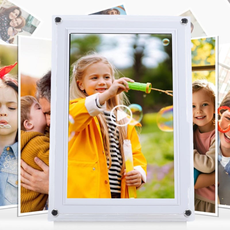 10 1 Inch WiFi Digital Photo Frame Smart HD 1280x800 Auto Rotate 32GB Memory App White - Image 4