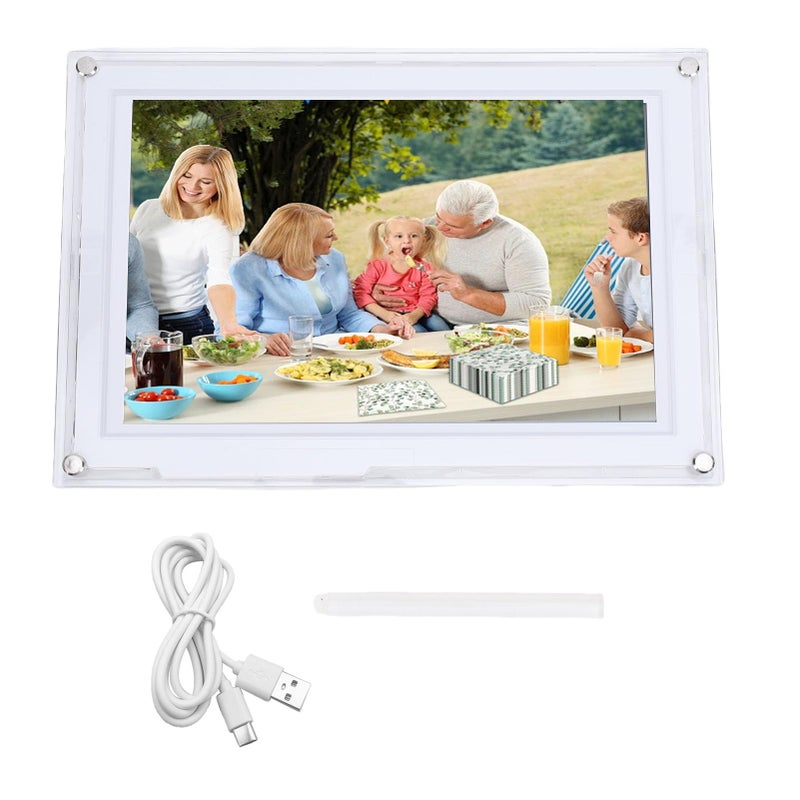 10 1 Inch WiFi Digital Photo Frame Smart HD 1280x800 Auto Rotate 32GB Memory App White - Image 3