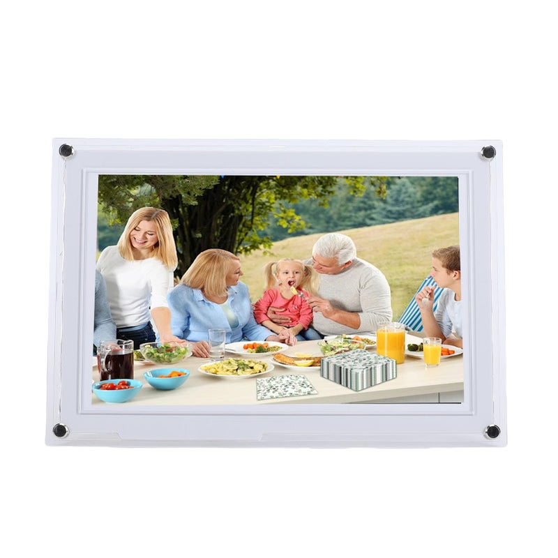 10 1 Inch WiFi Digital Photo Frame Smart HD 1280x800 Auto Rotate 32GB Memory App White - Image 2