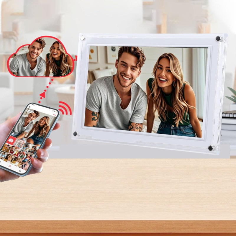 10 1 Inch WiFi Digital Photo Frame Smart HD 1280x800 Auto Rotate 32GB Memory App White - Image 5