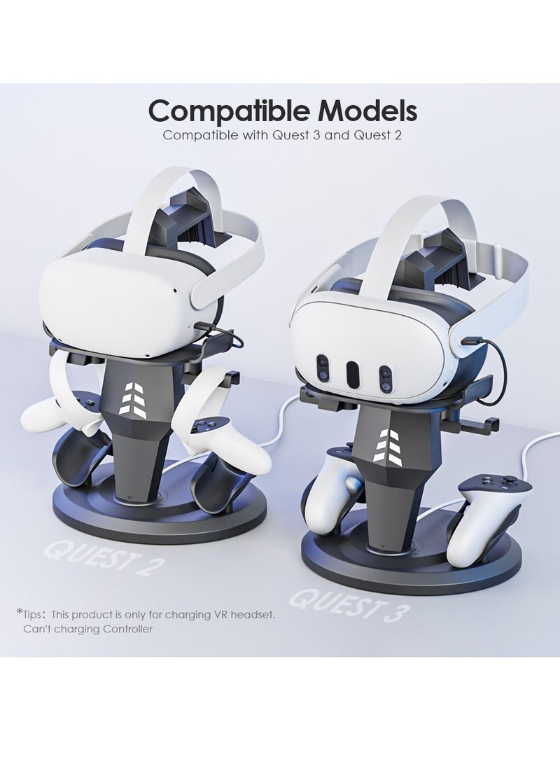 Charging Dock Compatible with Meta Oculus Quest 3/Quest 2 VR Headset Display Stand and Controller Holder VR Accessories  - Image 2