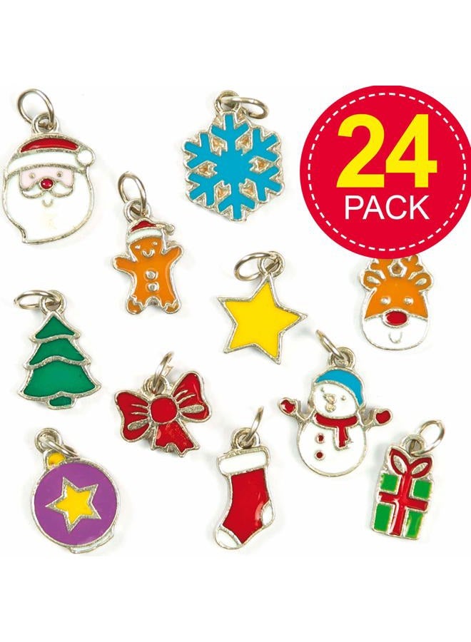 Baker Ross EF961 Christmas Charms - Pack of 24, Ideal for Jewelry, Bracelet, Necklace and KeychainMaking, Kids' Arts and Crafts, Gifts - Image 3