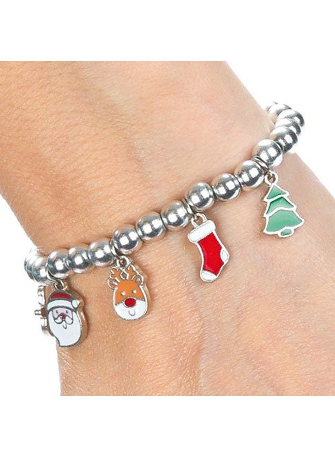 Baker Ross EF961 Christmas Charms - Pack of 24, Ideal for Jewelry, Bracelet, Necklace and KeychainMaking, Kids' Arts and Crafts, Gifts - Image 2