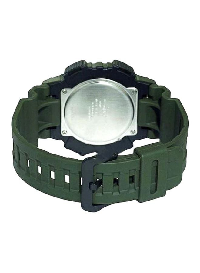 كاسيو ساعة يوث رقمية وبعقارب طراز AQS810W-3AVDF - 52 مم - أخضر رجال - Image 2