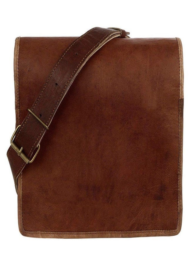 RSN 11 Inch Vintage Brown Handmade Genuine Leather Unisex Messenger/Shoulder Bag - Image 2