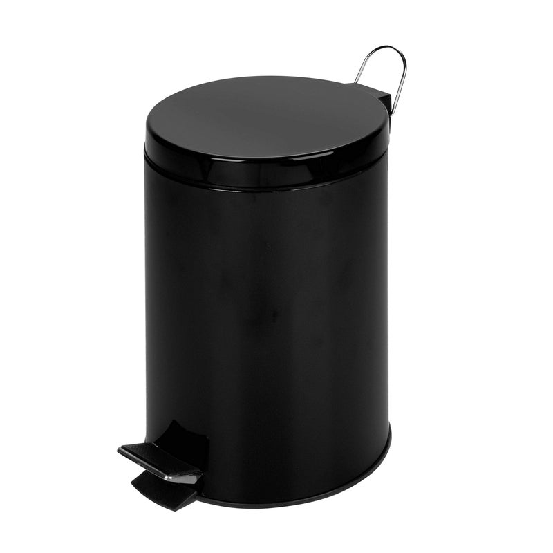 HoneyCanDo International LLC TRS05170 Step Trash Can 12Liter 3Gal Black