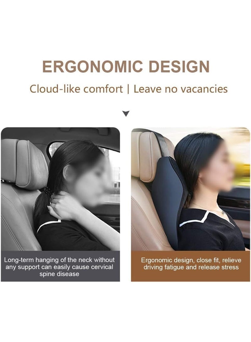Car Seat Headrest Cushion – Ergonomic Memory Foam Neck & Back Support with Removable Breathable Cover - Image 4