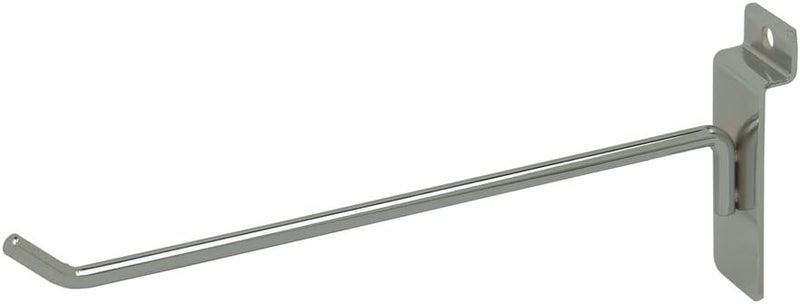 Econoco 8” Slatwall Deluxe Hooks, Slatwall hooks, Display Hooks For Panel, Chrome (Pack of 96) - Image 1