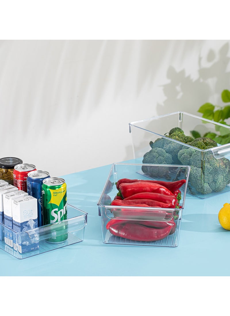 Dunya Plastik Dunia Ultra Clear Refrigerator Organizer - Storage Solution - BPA-Free | Lead-Free (200x325x100 ML )  - Image 3