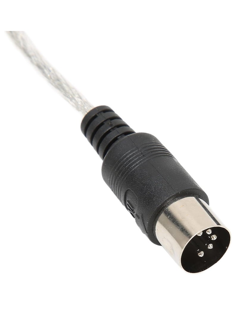 محول كابل USB MIDI إلى محول لوحة مفاتيح الموسيقى للكمبيوتر الشخصي كابل محول واجهة USB إلى لوحة مفاتيح الكمبيوتر الشخصي MIDI