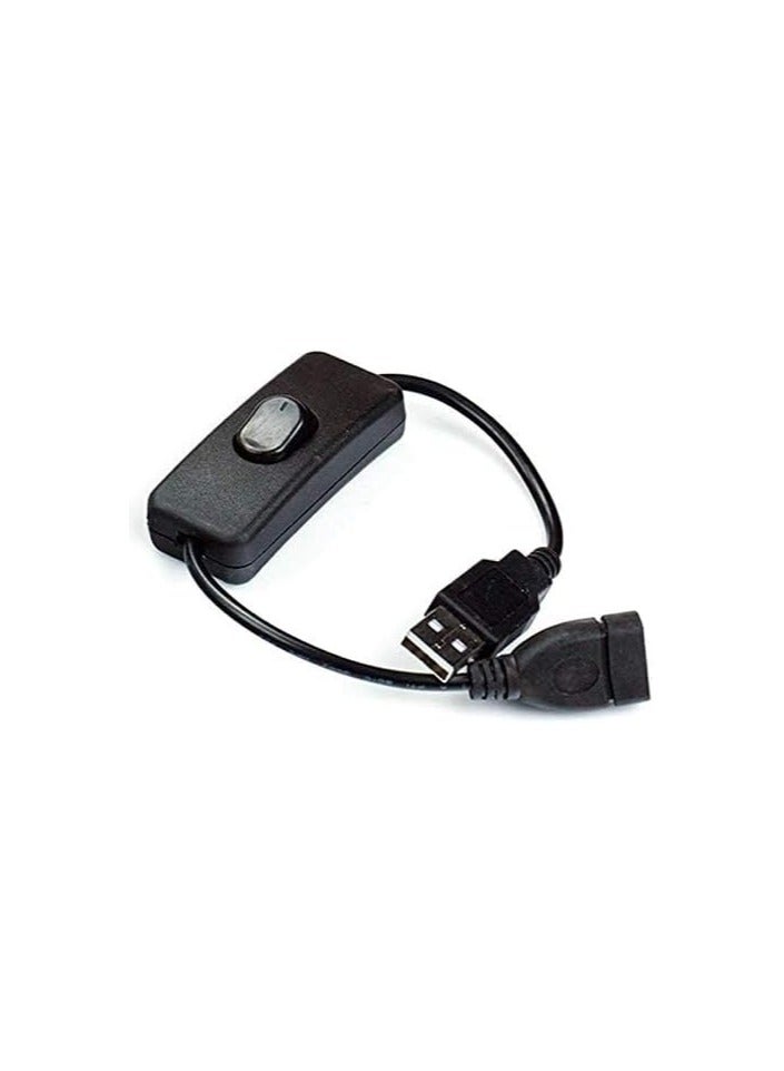 SOLDOUT USB 2.0 A Male to A Female Extension Extender Black With Switch ON OFF (28 Cms, Black) - Image 2