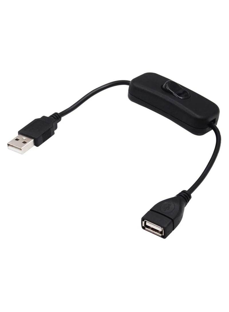 SOLDOUT USB 2.0 A Male to A Female Extension Extender Black With Switch ON OFF (28 Cms, Black) - Image 4