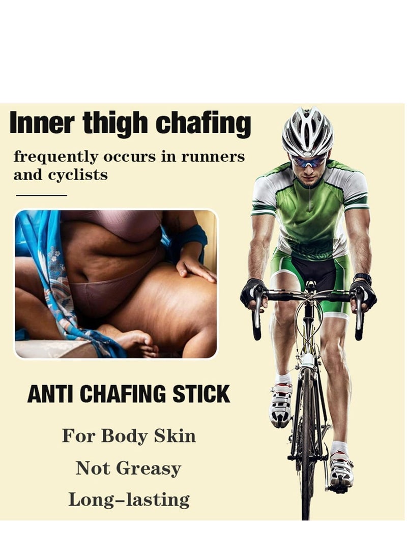 INKEEY عصا مضادة للاحتكاك، بلسم مضاد للاحتكاك للرياضة ومنع الطفح الجلدي في الفخذين، عصا مضادة للاحتكاك، كريم مضاد للاحتكاك للاحتكاك والجفاف، مضاد للاحتكاك، عصا مضادة للاحتكاك، مقاومة للماء والعرق 40 جرام - Image 3
