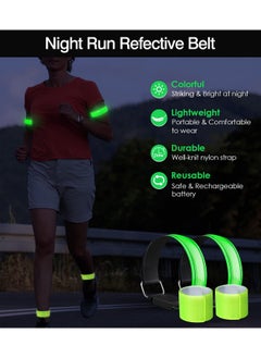 Running Light For Runners 2Pack Rechargeable With 3 Light Modes High Visibility Led Wrist Arm Ankle Light Up Bands For Running Night Walking Reflector Gear With Reflective Slap Bands Green - pzsku/Z61DEB2CA3FD7CCEC888DZ/45/_/1694511592/f9682cee-7e37-42bc-a311-801cafb49847