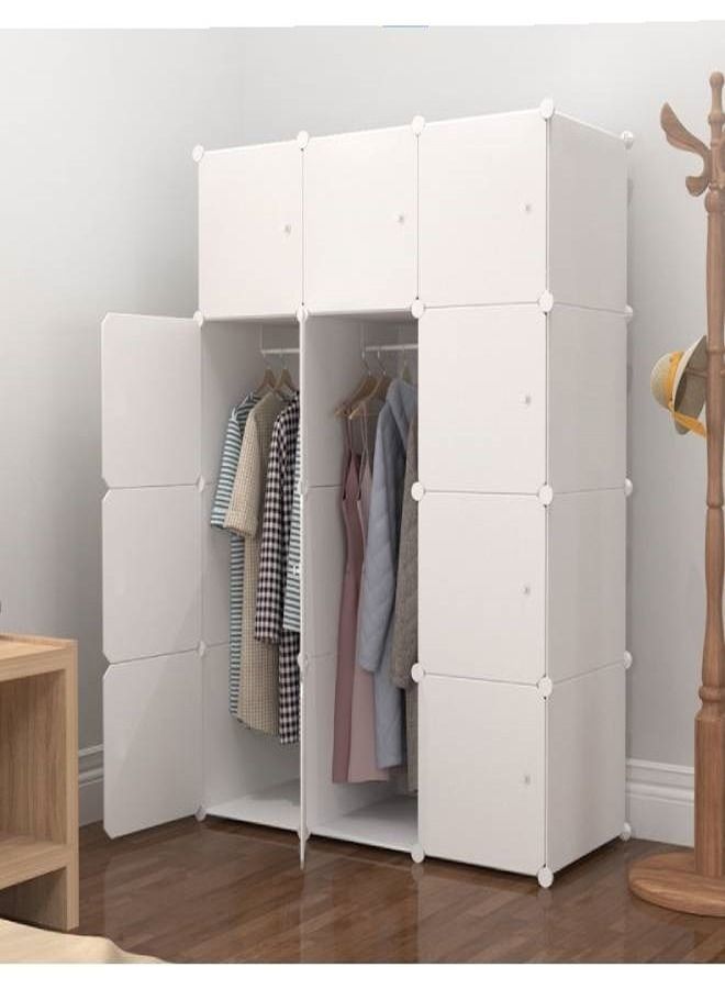 fashionhome خزائن ملابس وأثاث غرف النوم، خزانة منزلية، رف تخزين الملابس، مقاس 111 × 47 × 147 سم  - Image 3