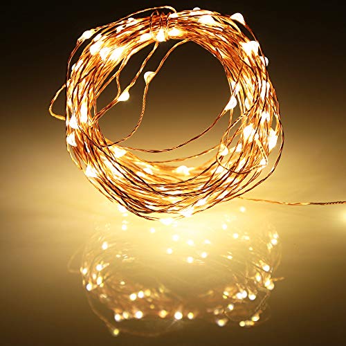 Ariceleo Led Fairy Lights Battery Operated, 1 Pack Mini Battery Powered Copper Wire Starry Fairy Lights for Bedroom, Christmas, Parties, Wedding, Centerpiece, Decoration (5m/16ft Warm White) - Image 5