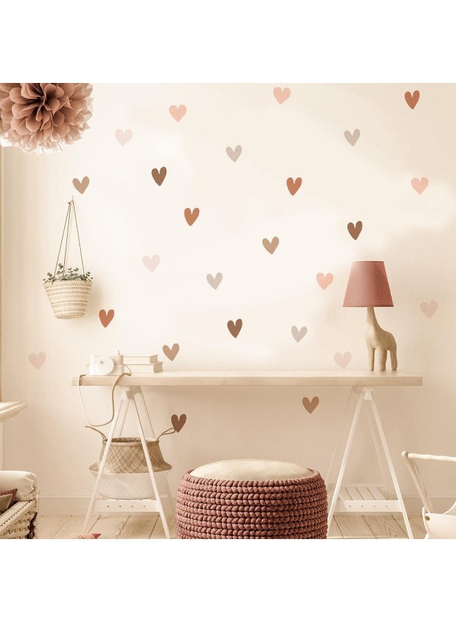 Finduat Boho Heart Wall Stickers Girls Bedroom Removable Wall Decals Nursery Kids Room Decor Vinyl Murals DIY Cute Decorations - Image 1