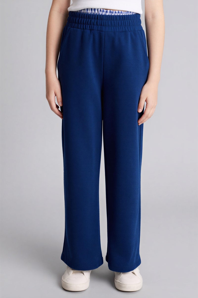 DeFacto Blue Girl Wide Leg Trousers Casual - Image 3