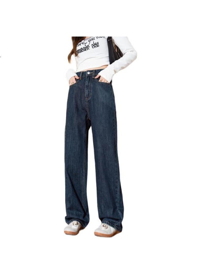 TonLion Women'S High Waist Wide Leg Jeans Loose Fit Retro Pants Grey Blue/Second Batch 27 - Image 2