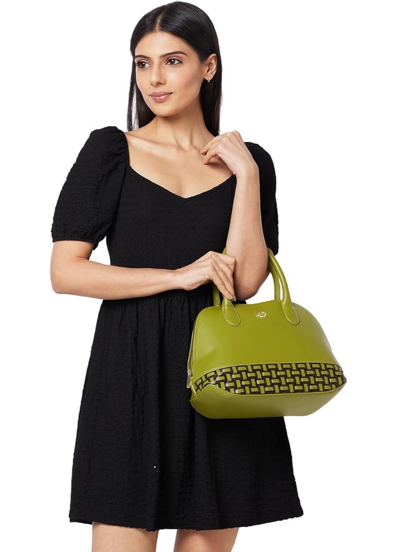 Caprese ZETA SATCHEL MEDIUM OLIVE QUILTED WOMEN'S HANDBAG - Image 2