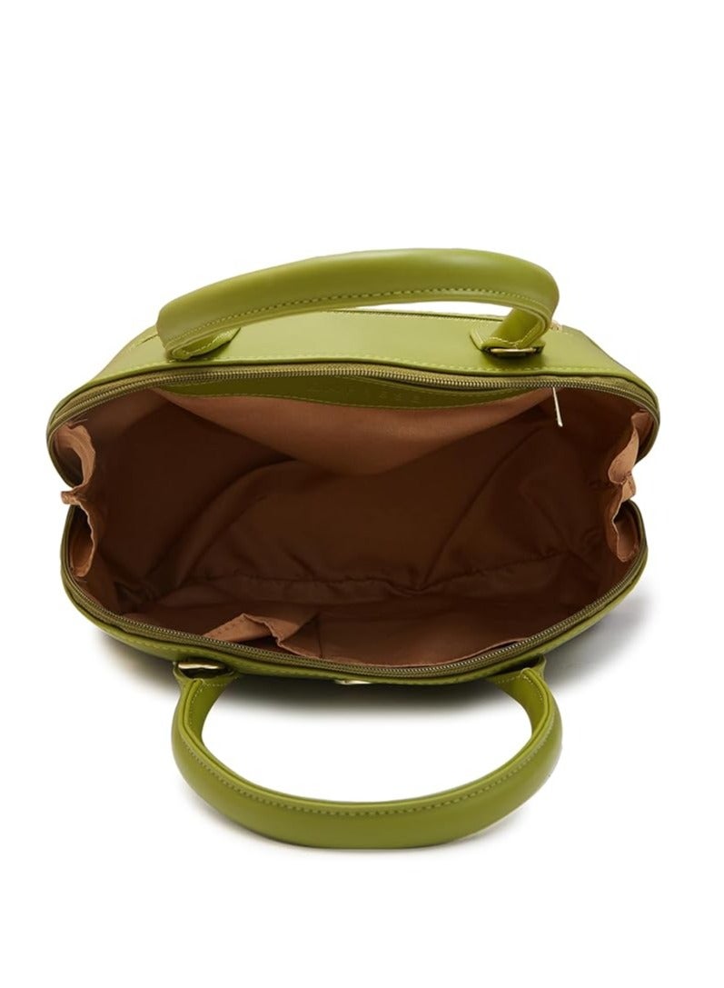 Caprese ZETA SATCHEL MEDIUM OLIVE QUILTED WOMEN'S HANDBAG - Image 3