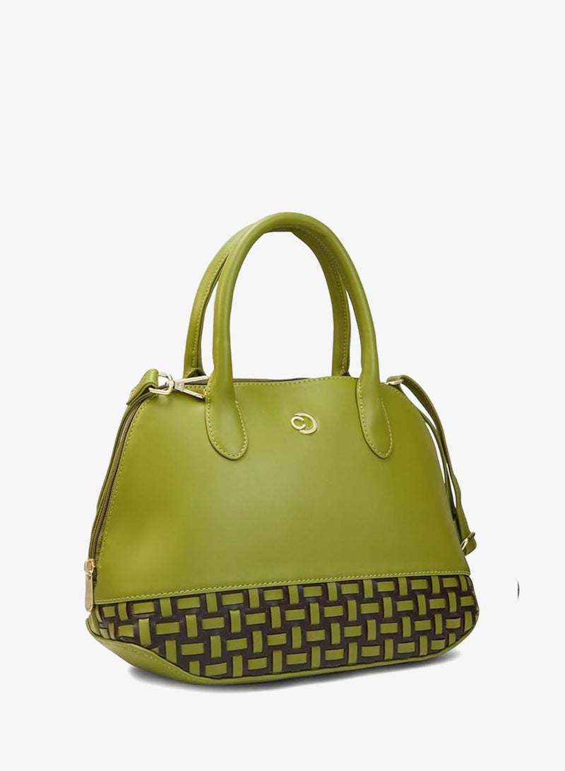 Caprese ZETA SATCHEL MEDIUM OLIVE QUILTED WOMEN'S HANDBAG - Image 5