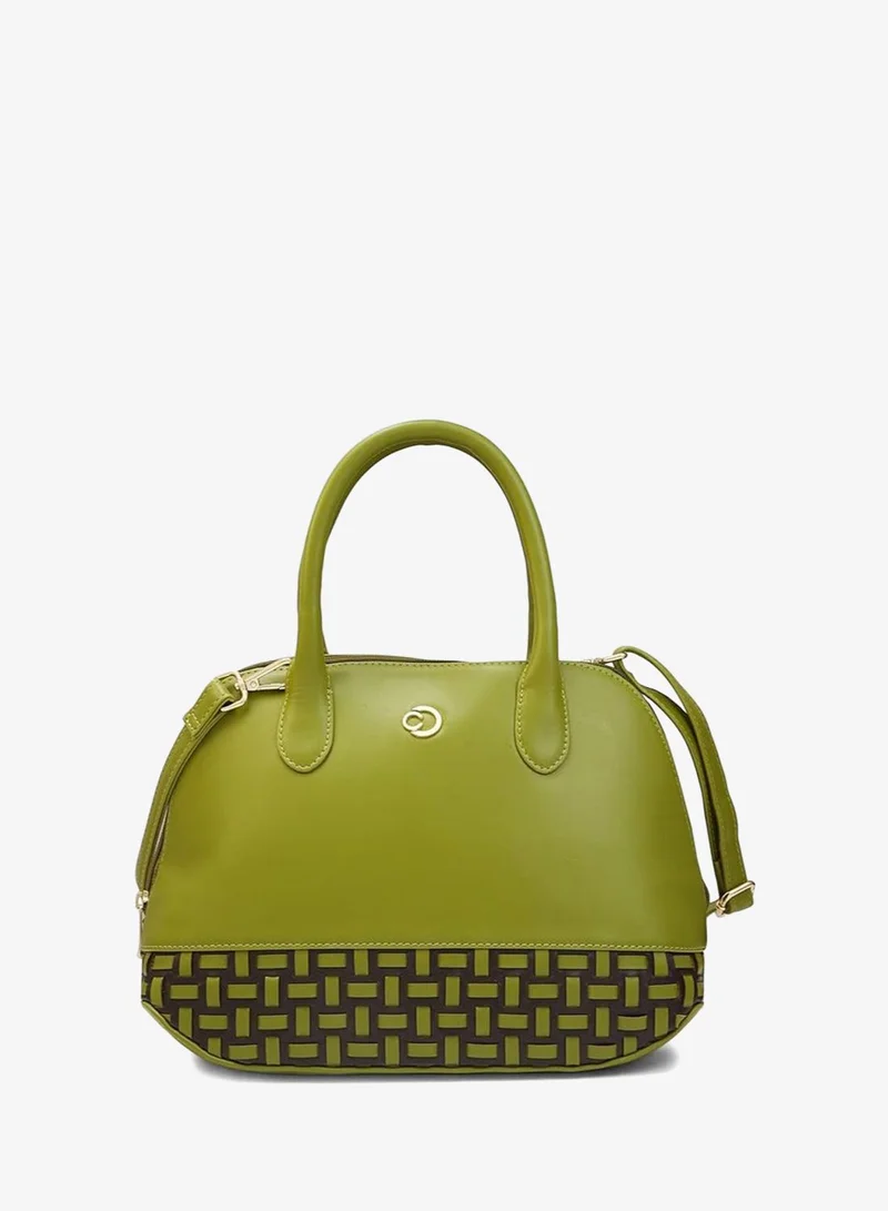 كابريس حقيبة يد نسائية مبطنة من كابريسي زيتا متوسطة الحجم باللون الزيتوني
