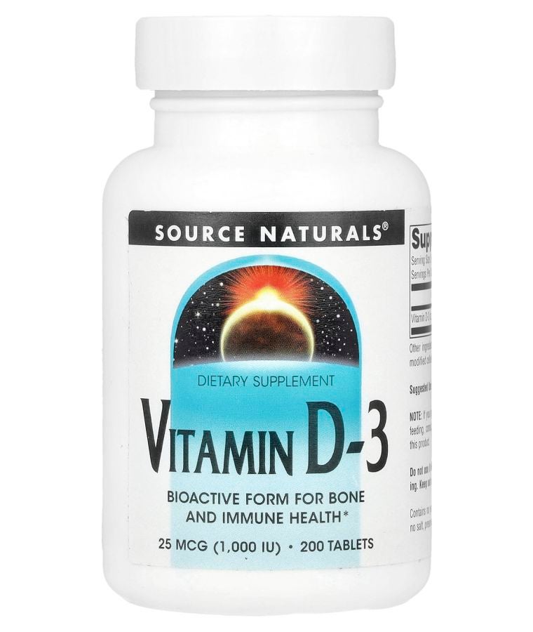 Vitamin D-3 25 mcg (1000 IU) 200 Tablets