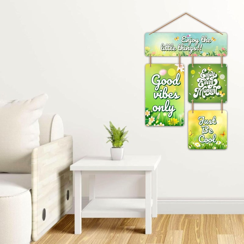 NIVARA NIVARA Wall Hanger Handmade MDF Wooden Art Enjoy Every moments Theme EcoFriendly Home Office Dcor 12 x 21 Inch  - Image 3