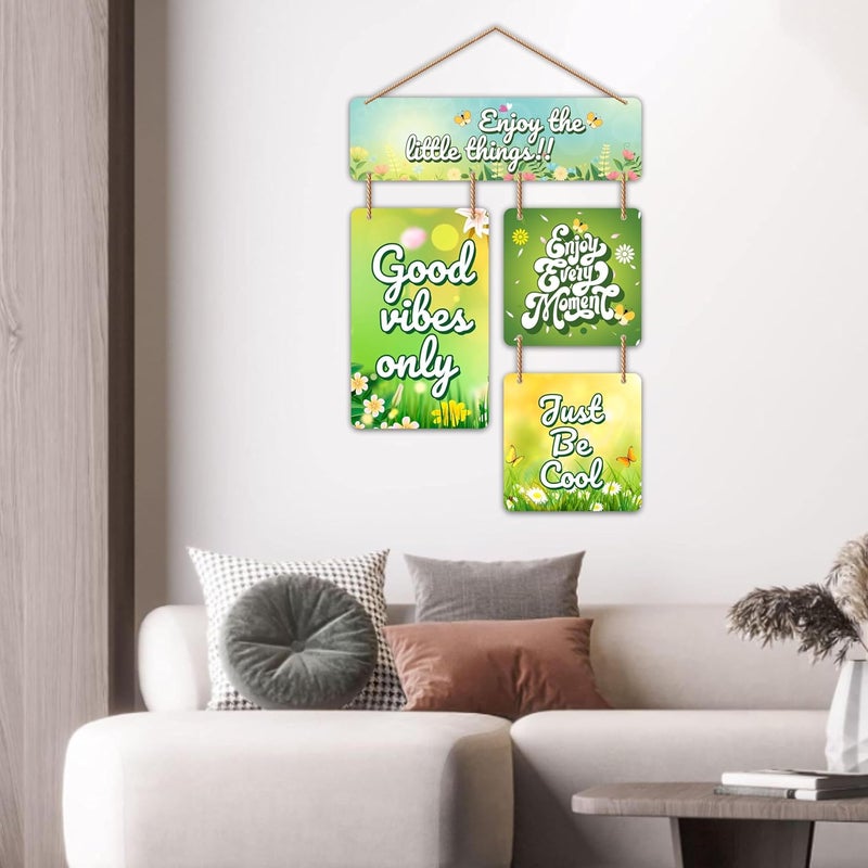 NIVARA NIVARA Wall Hanger Handmade MDF Wooden Art Enjoy Every moments Theme EcoFriendly Home Office Dcor 12 x 21 Inch  - Image 4