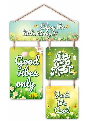 NIVARA NIVARA Wall Hanger Handmade MDF Wooden Art Enjoy Every moments Theme EcoFriendly Home Office Dcor 12 x 21 Inch  - Image 1