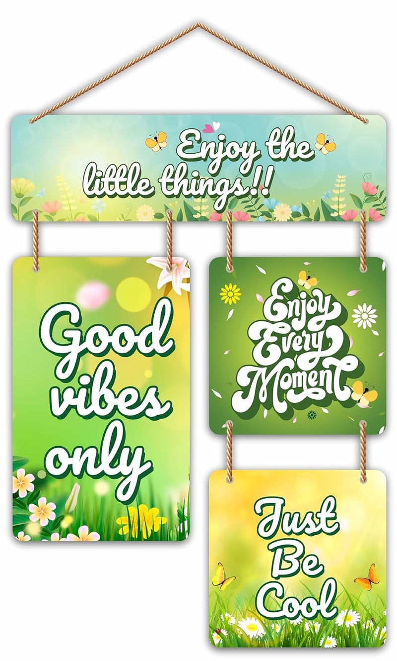 NIVARA NIVARA Wall Hanger Handmade MDF Wooden Art Enjoy Every moments Theme EcoFriendly Home Office Dcor 12 x 21 Inch  - Image 1