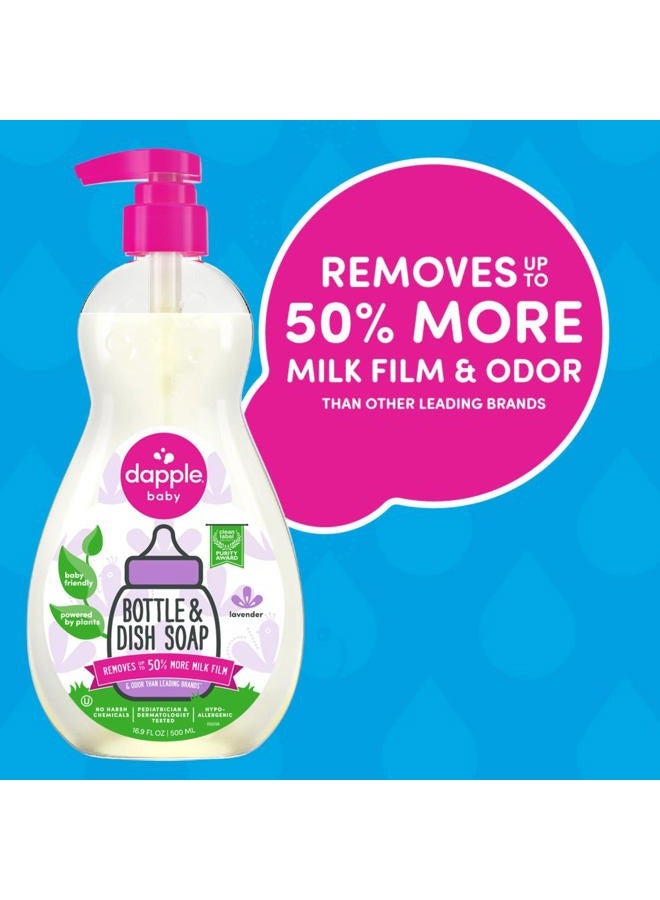 dapple Baby Bottle Soap, Hypoallergenic Dish Soap for Baby Bottles, Powered by Plants, Lavender, 16.9 Fl Oz (Pack of 1) - Image 3